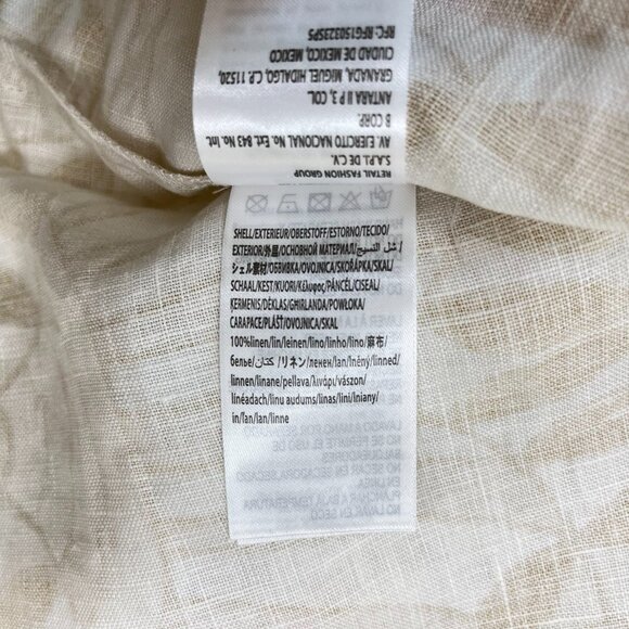 NWOT Farm Rio Midi Skirt Off-White/Beige Lace Nature Wavy Hem Linen Size S - Picture 9 of 12